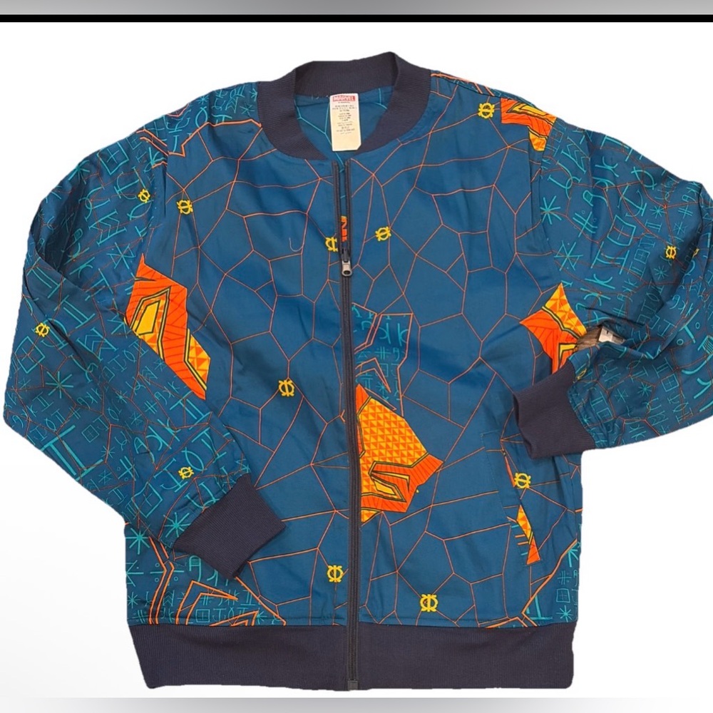 New Disney Sz Small Black Panther Wakanda Forever Reversible Adult Bomber Jacket